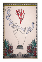 Load image into Gallery viewer, Cashmere Blanket Throw, Branching Coral