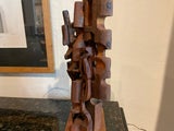 Load image into Gallery viewer, Brutalist Wooden Sculpture
