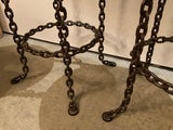 Load image into Gallery viewer, Pair of Chain Link Swivel Seat Barstools
