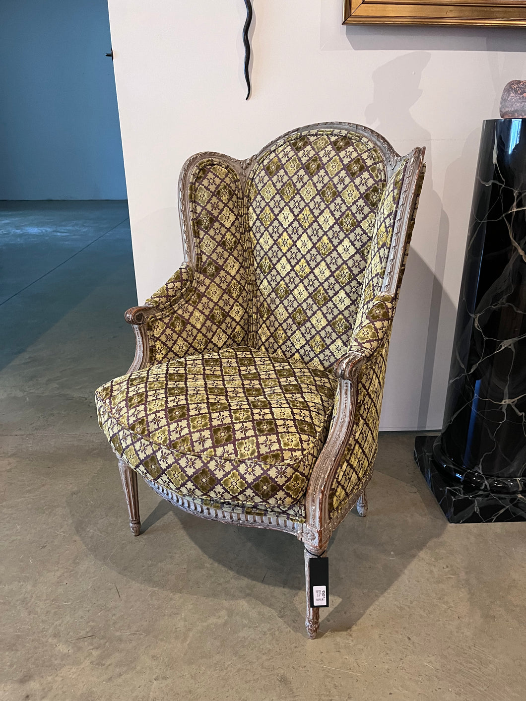 Louis XVI Bergere Chair Ribbon Carved Chair