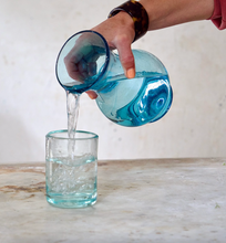 Load image into Gallery viewer, Blown Glass Pitcher,Turquoise
