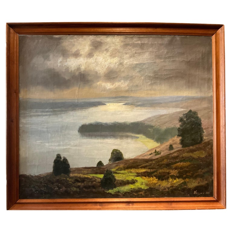 Landscape Oil on Canvas, signed Fenger