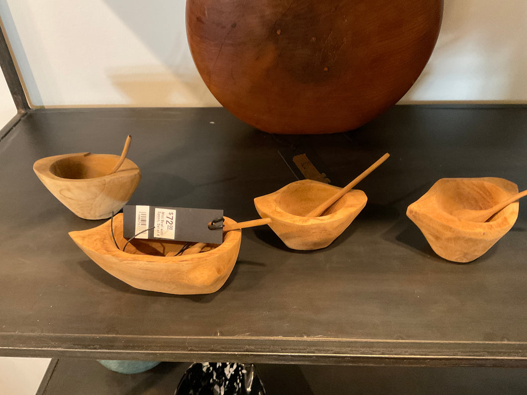 Mini Bowl with Spoon, Set of 4